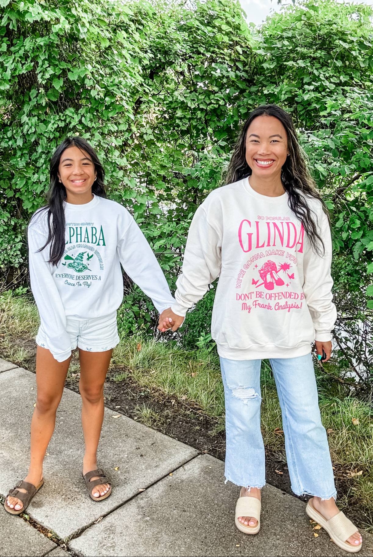 Elphaba OR Glinda Youth (XS-XL) & Adult Sweatshirt (S-2XL)-150 Sweatshirts/Hoodies-Poppy & Pine-Hello Friends Boutique-Woman's Fashion Boutique Located in Traverse City, MI