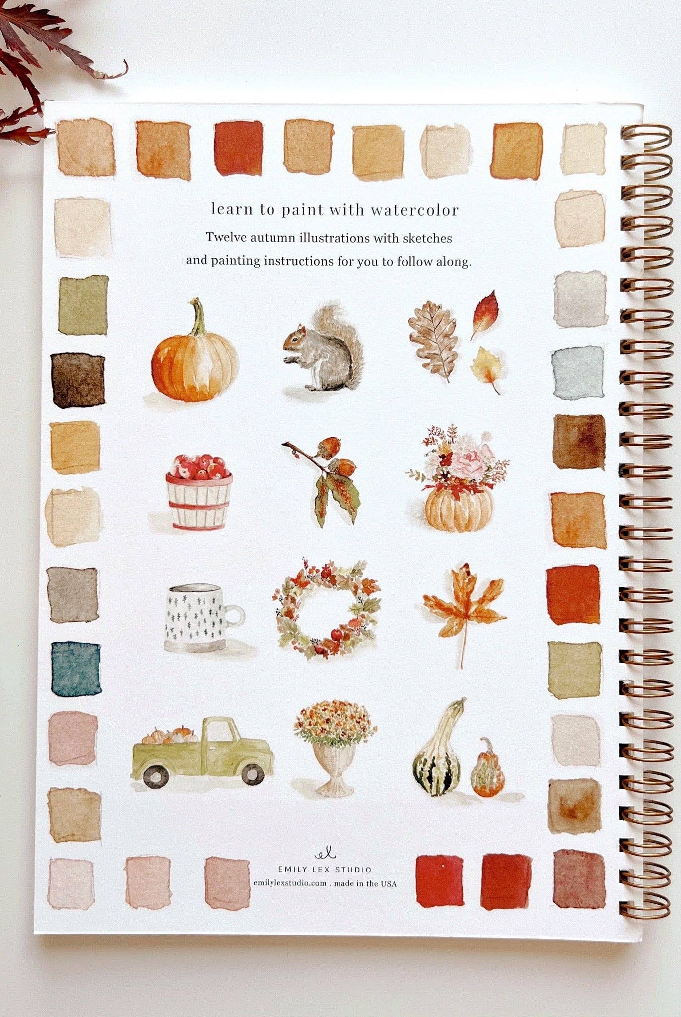 Autumn Bliss Watercolor Workbook-300 Treats/Gift-emily lex studio-Hello Friends Boutique-Woman's Fashion Boutique Located in Traverse City, MI