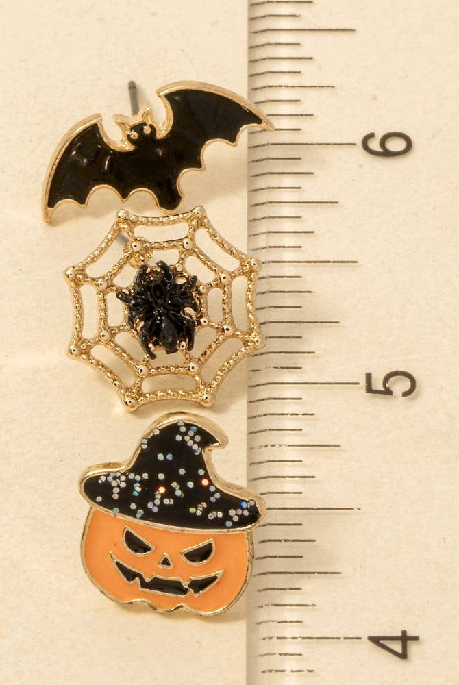 Mixed 3Pc Halloween Stud Earrings Set-240 Jewelry-Anarchy Street-Hello Friends Boutique-Woman's Fashion Boutique Located in Traverse City, MI