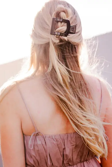 Square Flat Hair Clip | Tortoise-290 Beauty-faire - TELETIES-Hello Friends Boutique-Woman's Fashion Boutique Located in Traverse City, MI