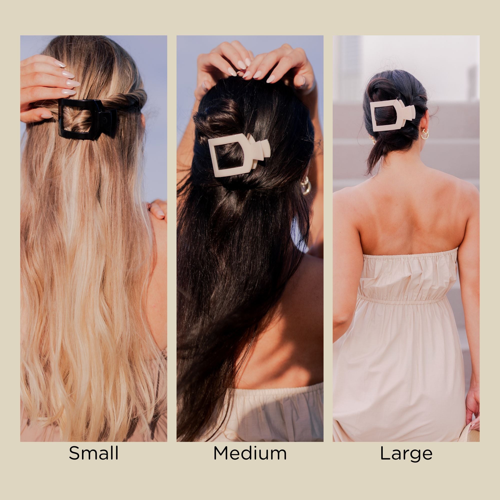Square Flat Hair Clip | Blonde Tortoise-290 Beauty-faire - TELETIES-Hello Friends Boutique-Woman's Fashion Boutique Located in Traverse City, MI