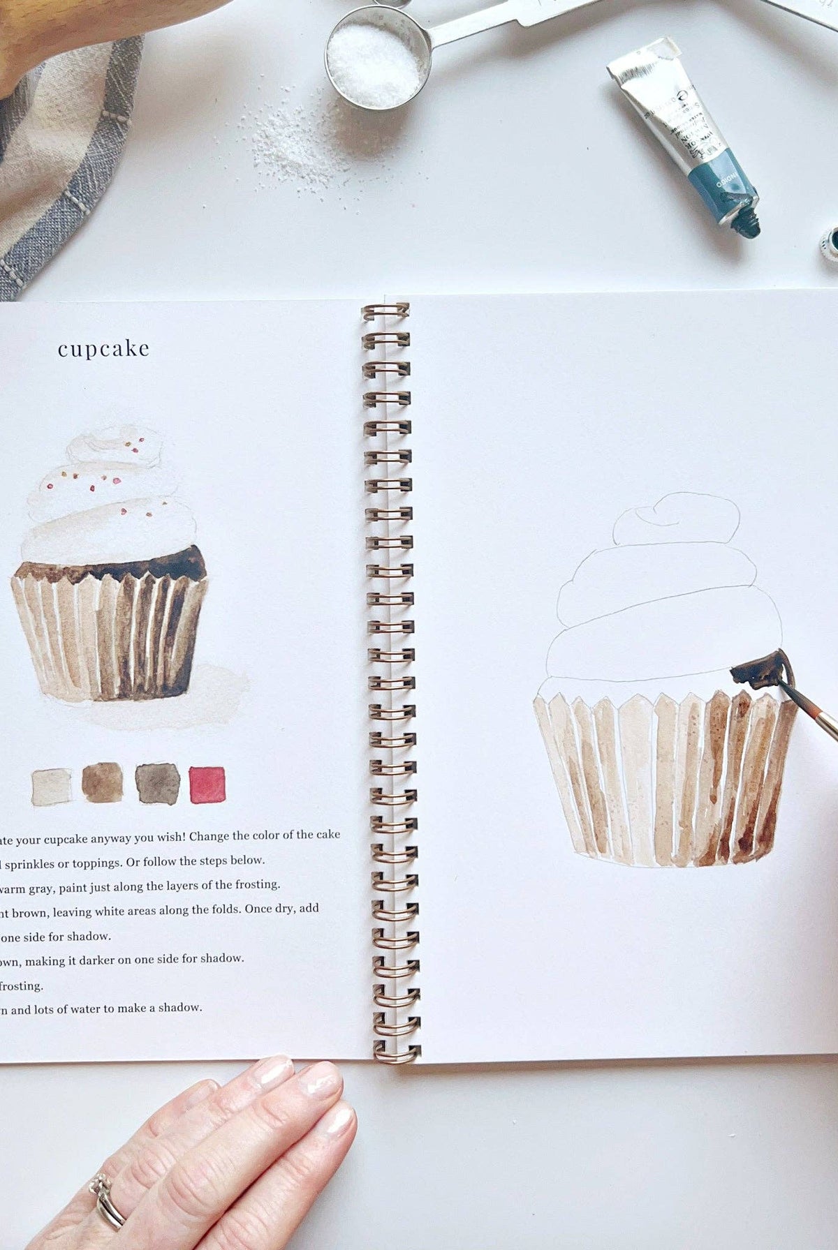 Bake & Paint Watercolor Workbook-300 Treats/Gift-emily lex studio-Hello Friends Boutique-Woman's Fashion Boutique Located in Traverse City, MI