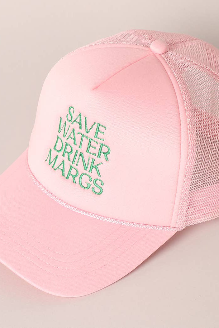 Save Water Drink Margs Trucker Cap-280 Other Accessories-Fashion City-Hello Friends Boutique-Woman's Fashion Boutique Located in Traverse City, MI