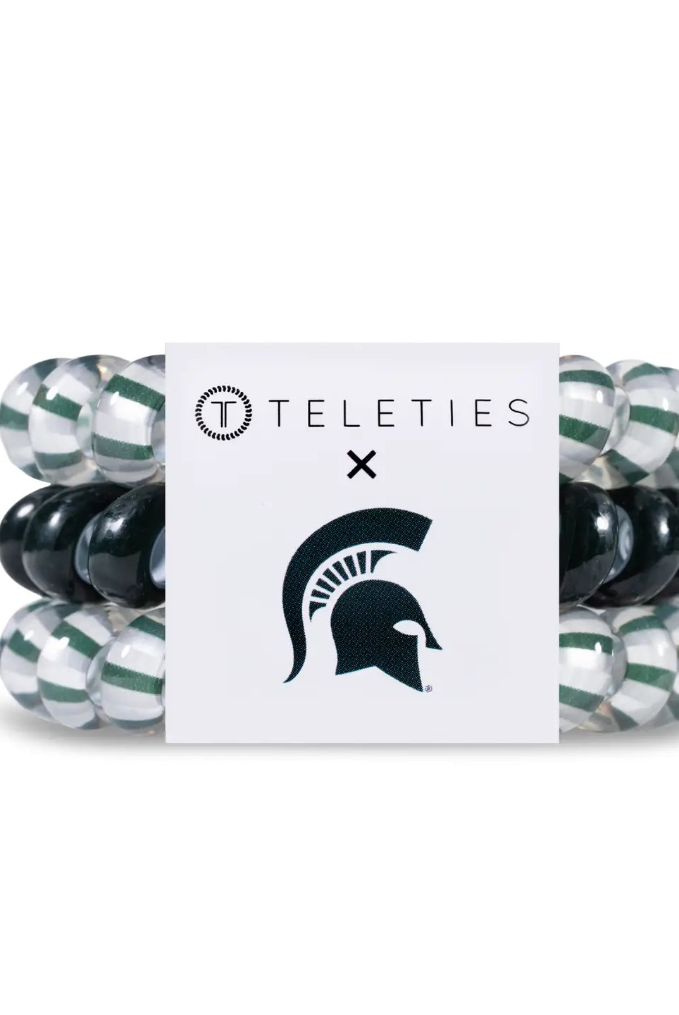 Spiral Hair Coils | Large | Michigan State Univ. Hair Ties-290 Beauty-faire - TELETIES-Hello Friends Boutique-Woman's Fashion Boutique Located in Traverse City, MI