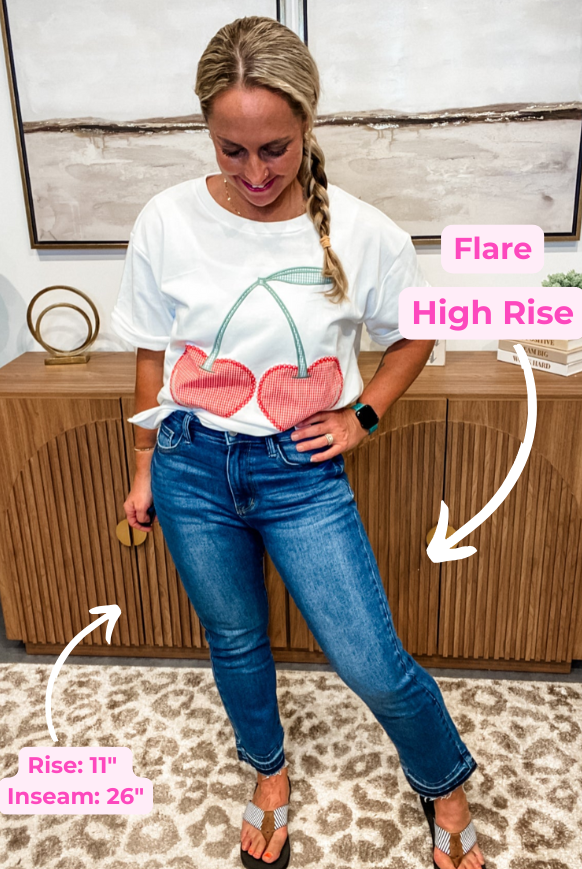 Living's Easy High Waist Flare Denim (0-24W)-200 Denim-Judy Blue-Hello Friends Boutique-Woman's Fashion Boutique Located in Traverse City, MI