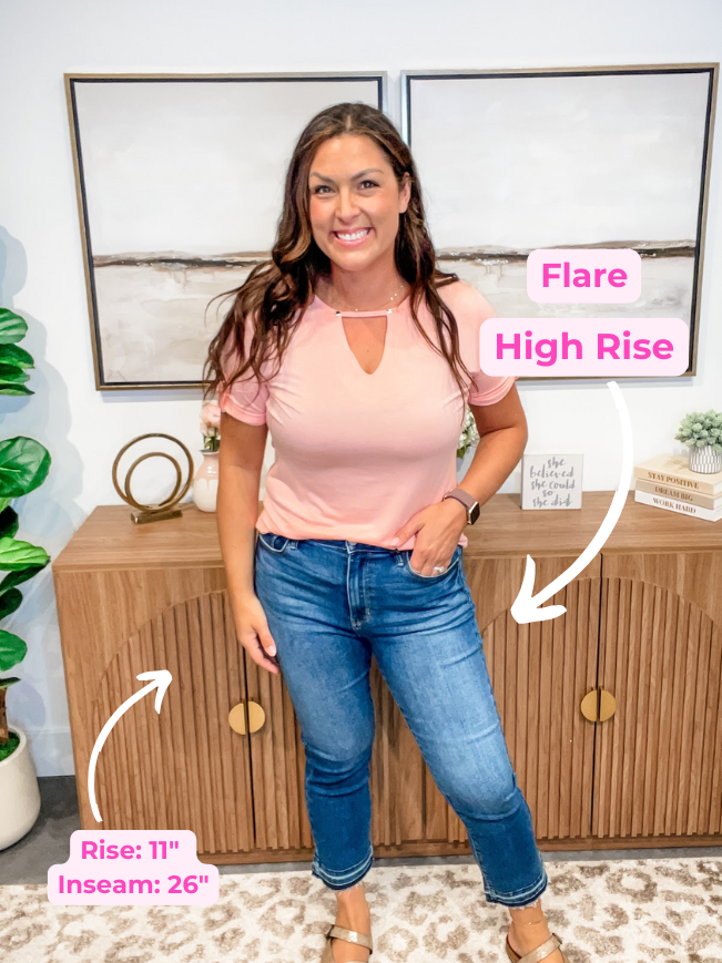 Living's Easy High Waist Flare Denim (0-24W)-200 Denim-Judy Blue-Hello Friends Boutique-Woman's Fashion Boutique Located in Traverse City, MI