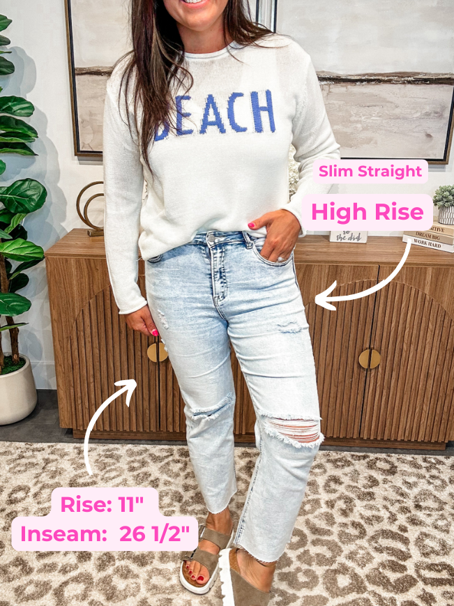 The Rebel Slim Straight Jeans (3-15, 1X-3X)-200 Denim-RISEN-Hello Friends Boutique-Woman's Fashion Boutique Located in Traverse City, MI