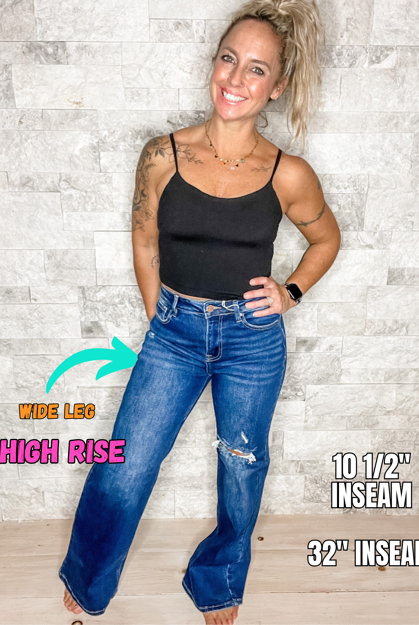 On The Run High-Rise Wide Leg Denim (0-15, 1X-3X)-200 Denim-RISEN-Hello Friends Boutique-Woman's Fashion Boutique Located in Traverse City, MI