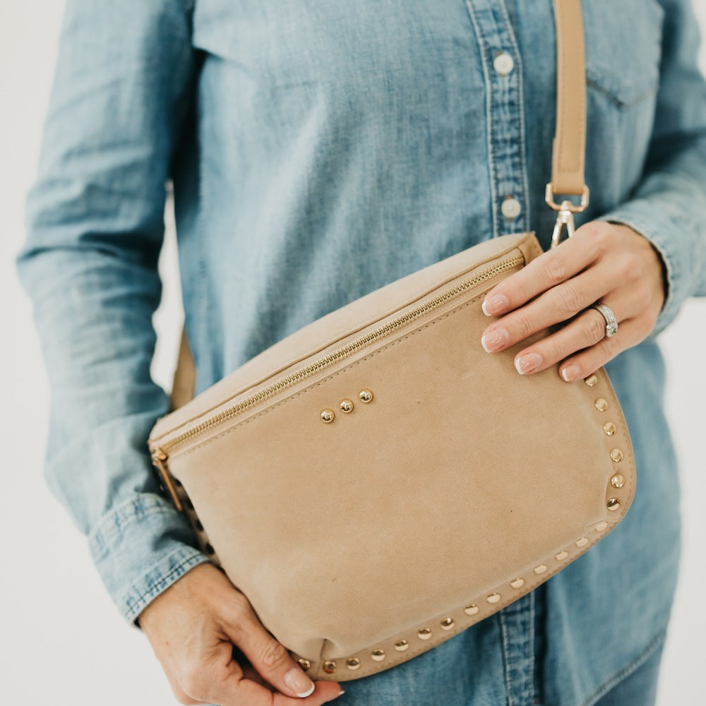 Sabrina Studded Suede Bum Bag - PREORDER-Bum Bag-Pretty Simple