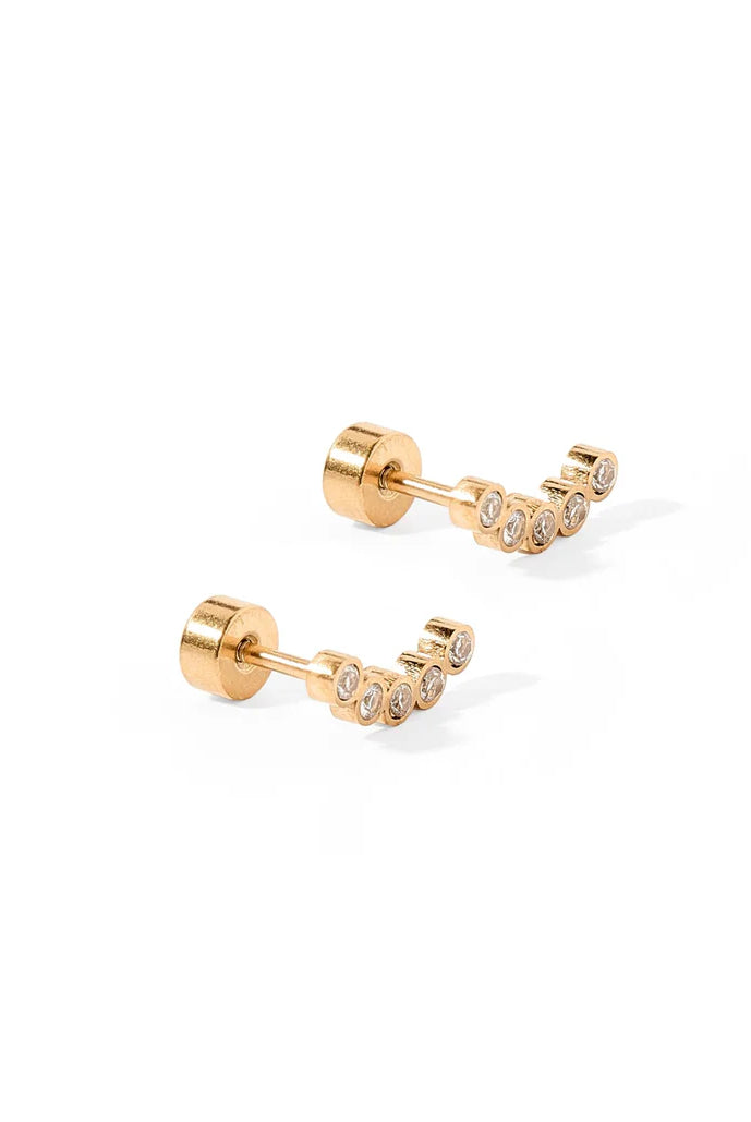 Screwback Stud Earrings - Abigail Sparkle-230 Jewelry-Linny Co-Hello Friends Boutique-Woman's Fashion Boutique Located in Traverse City, MI