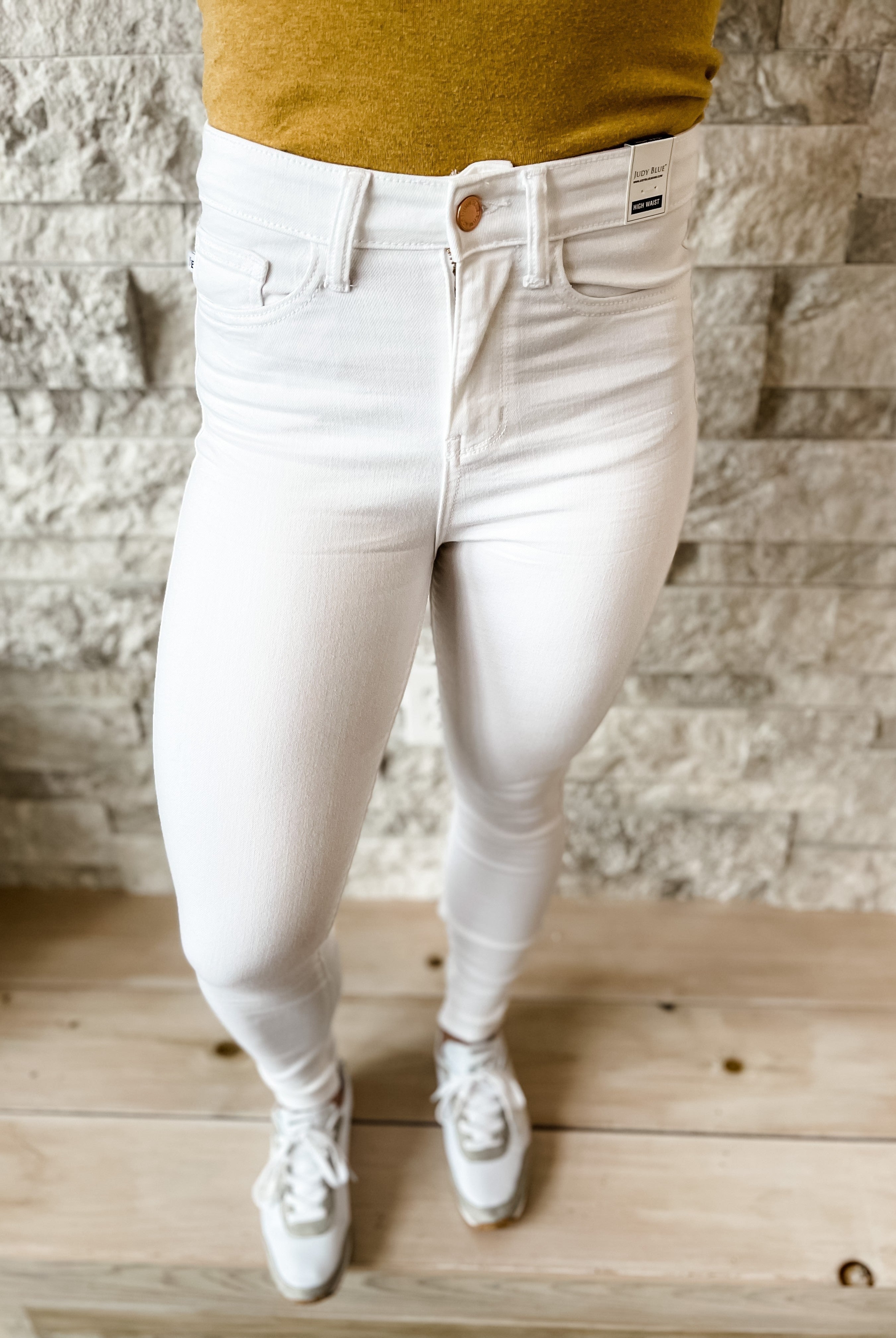 High Waist White Skinny-200 Denim-Judy Blue-Hello Friends Boutique-Woman's Fashion Boutique Located in Traverse City, MI