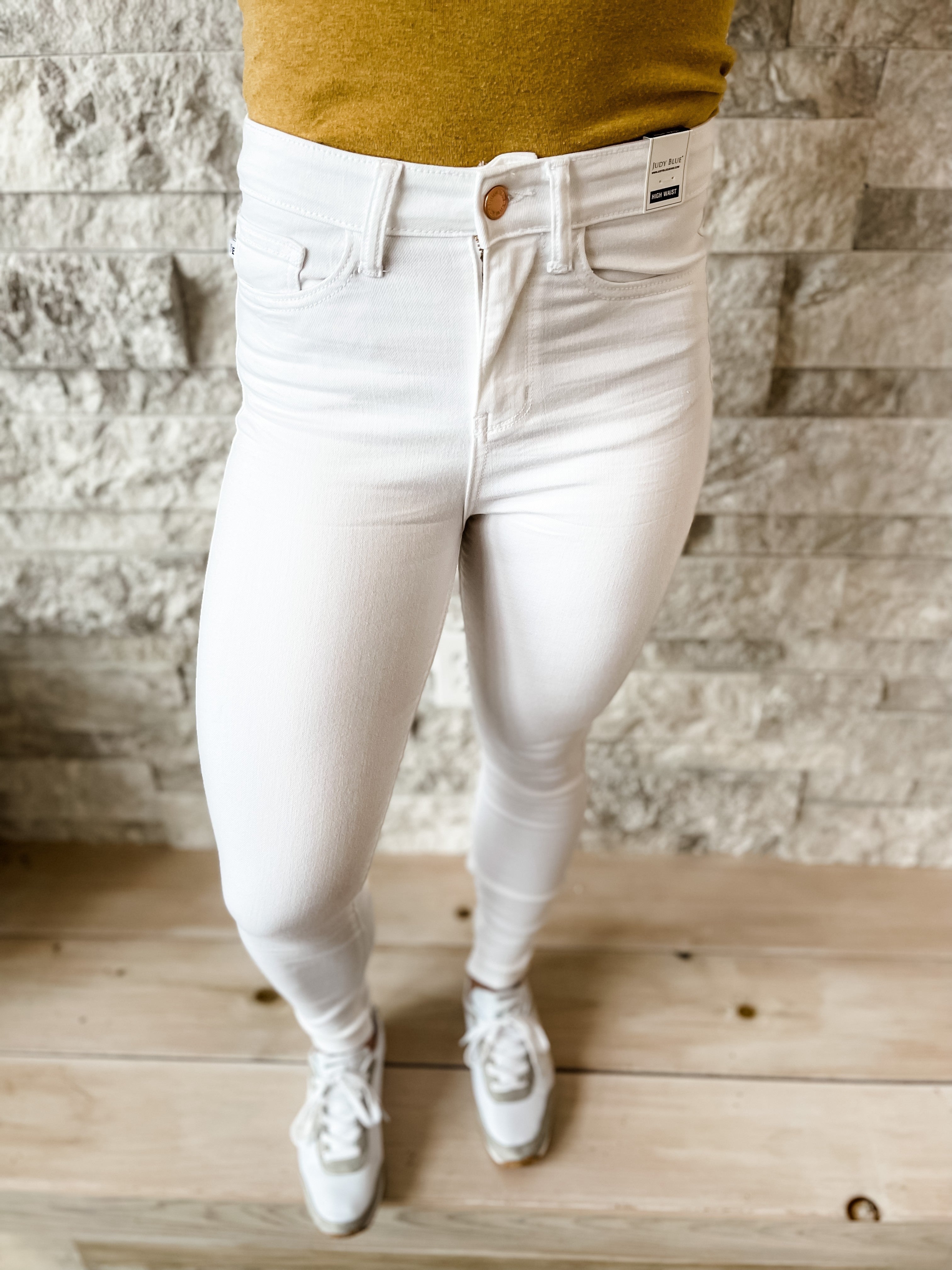 High Waist White Skinny-200 Denim-Judy Blue-Hello Friends Boutique-Woman's Fashion Boutique Located in Traverse City, MI