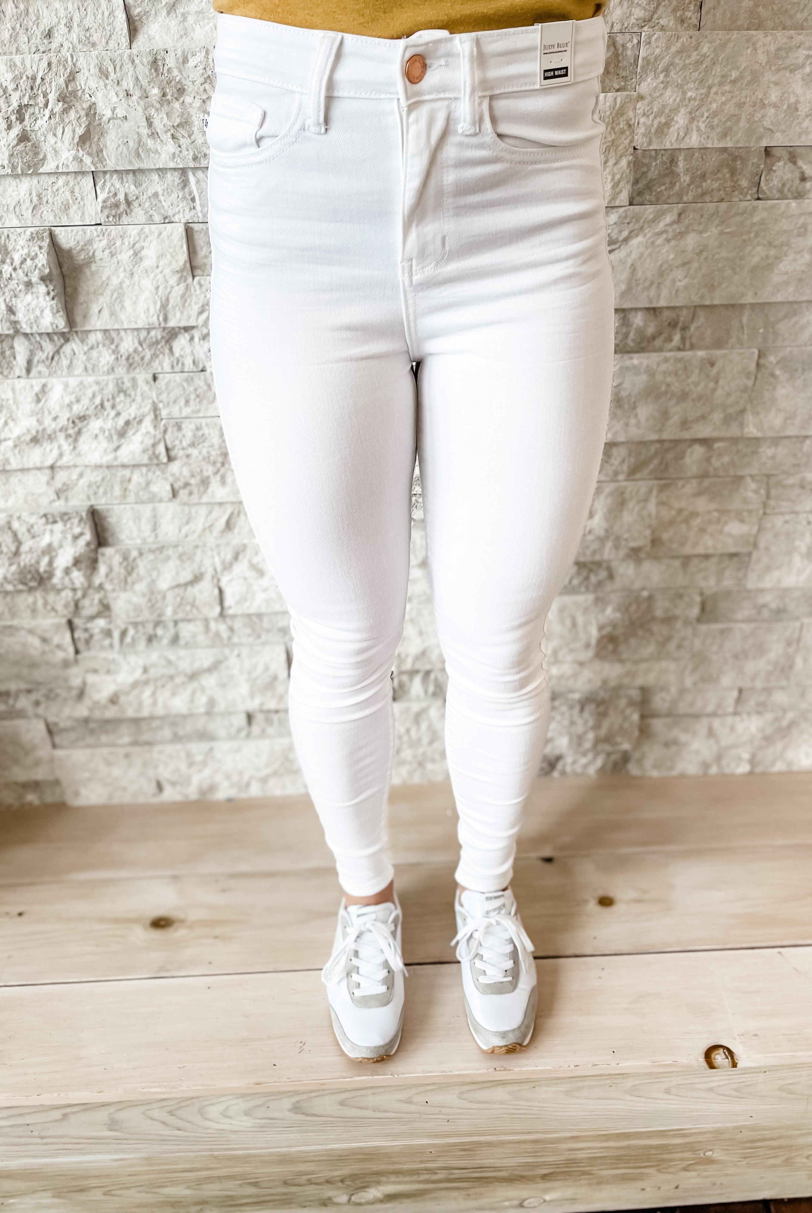 High Waist White Skinny-200 Denim-Judy Blue-Hello Friends Boutique-Woman's Fashion Boutique Located in Traverse City, MI