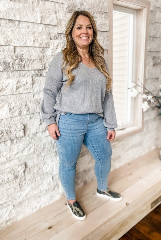 Judy Blue Mid-Rise Pull On Skinny Jeggings-200 Denim-Judy Blue-Hello Friends Boutique-Woman's Fashion Boutique Located in Traverse City, MI
