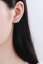 Moissanite Round-Shaped Stud Earrings-240 Jewelry-Trendsi-Hello Friends Boutique-Woman's Fashion Boutique Located in Traverse City, MI