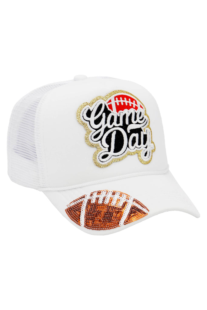 Football Gameday Trucker Hat-280 Other Accessories-Cap Zone-Hello Friends Boutique-Woman's Fashion Boutique Located in Traverse City, MI