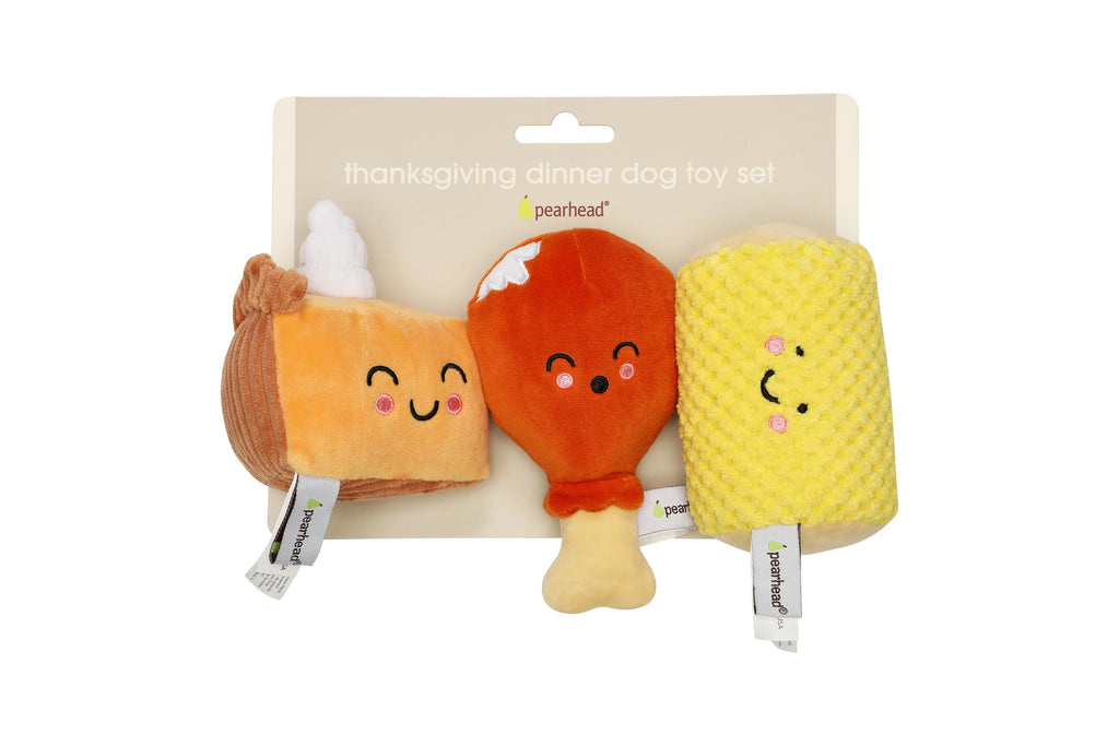 Thanksgiving Dinner Fall Dog Toys, Set of 3-300 Treats/Gift-Pearhead-Hello Friends Boutique-Woman's Fashion Boutique Located in Traverse City, MI