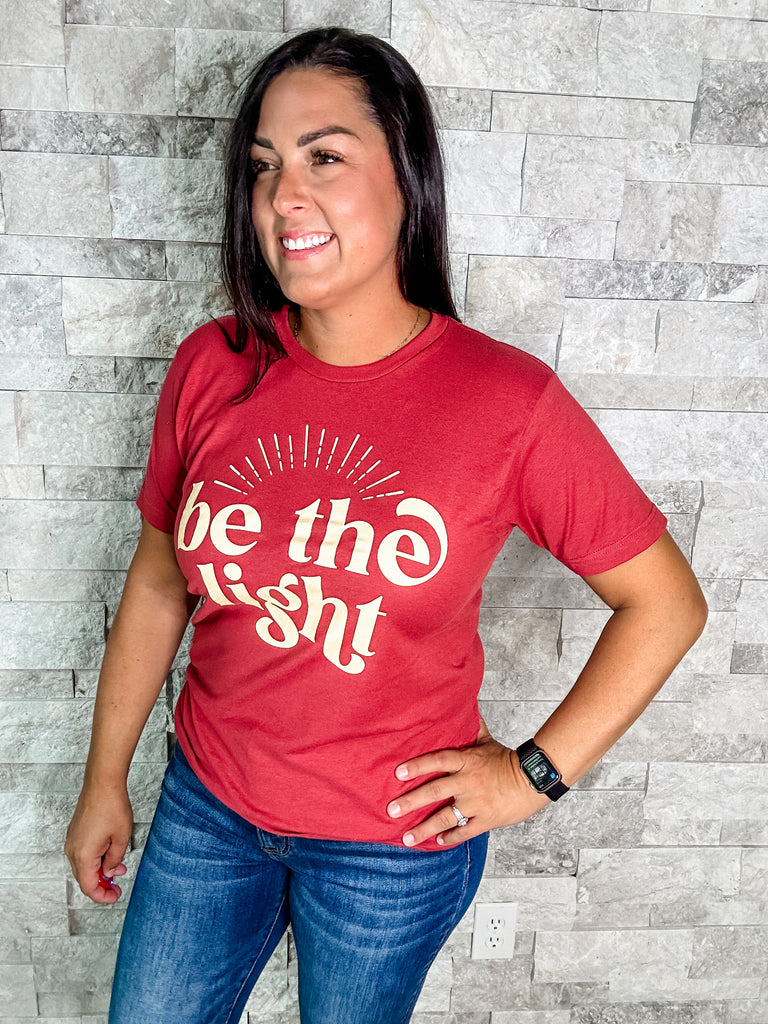 Be The Light Tee (S-3XL)-130 Graphic Tees-FOX & OWL-Hello Friends Boutique-Woman's Fashion Boutique Located in Traverse City, MI