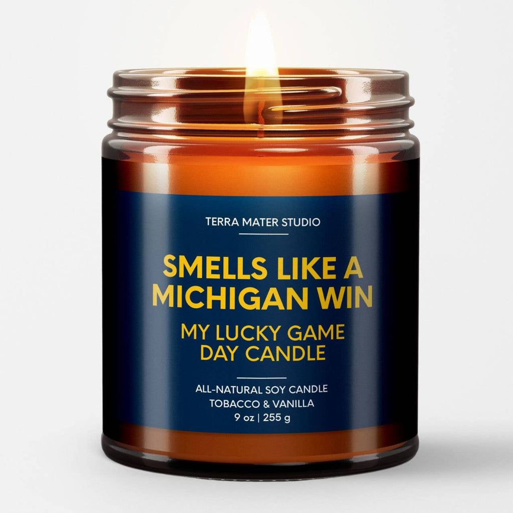 Michigan Win Game Day Candle-300 Treats/Gift-Terra Mater Studio LLC-Hello Friends Boutique-Woman's Fashion Boutique Located in Traverse City, MI