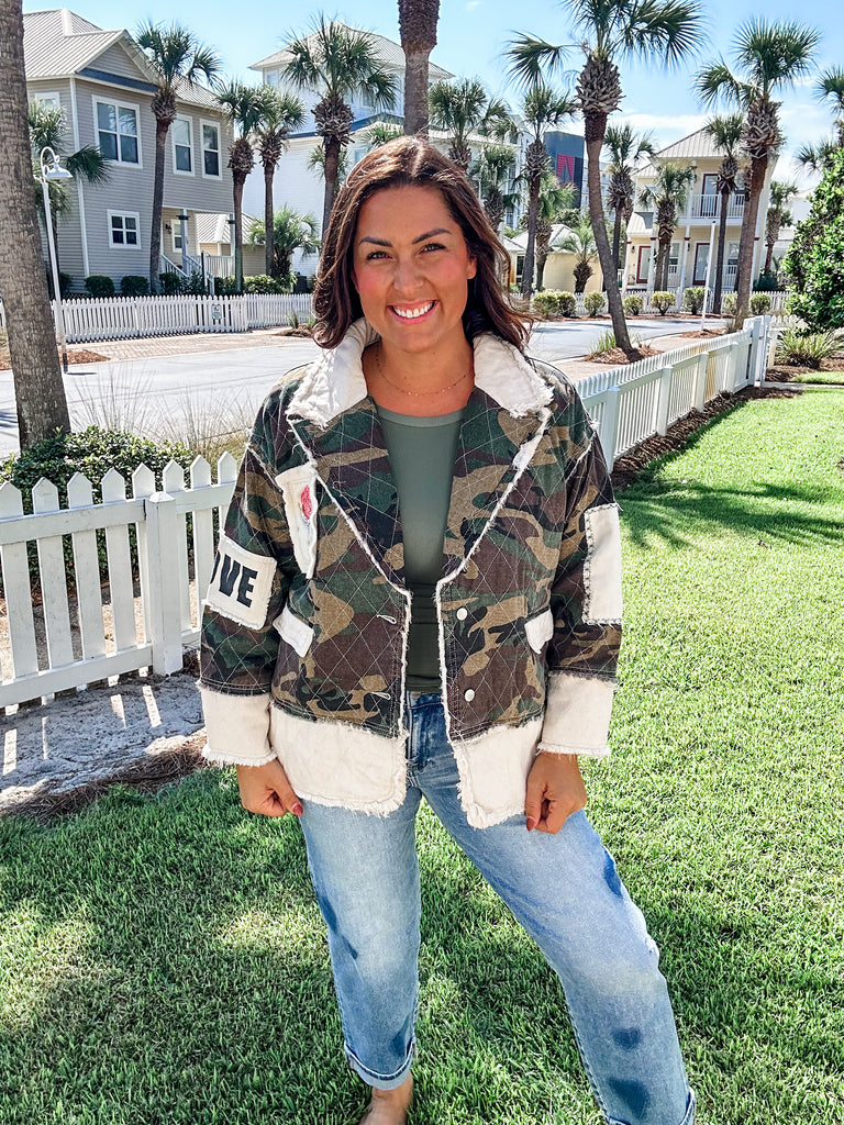 Boss Babe Loving Jacket (S-L)-170 Outerwear/Jackets-POL-Hello Friends Boutique-Woman's Fashion Boutique Located in Traverse City, MI