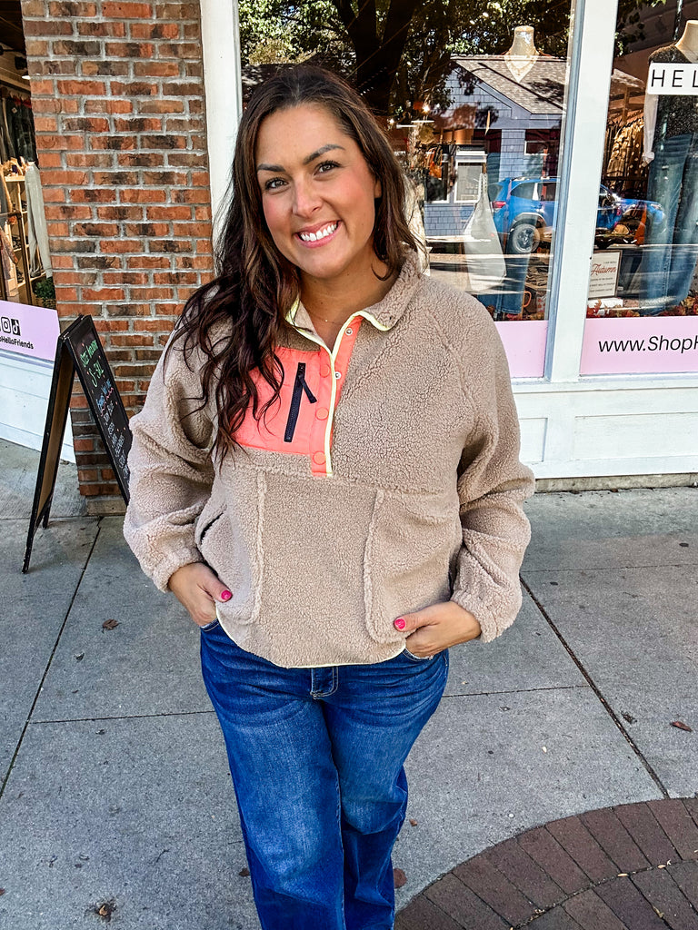 Weekend Wanderer Pullover in Desert Sand (S-XL)-140 Sweaters-LovLov-Hello Friends Boutique-Woman's Fashion Boutique Located in Traverse City, MI