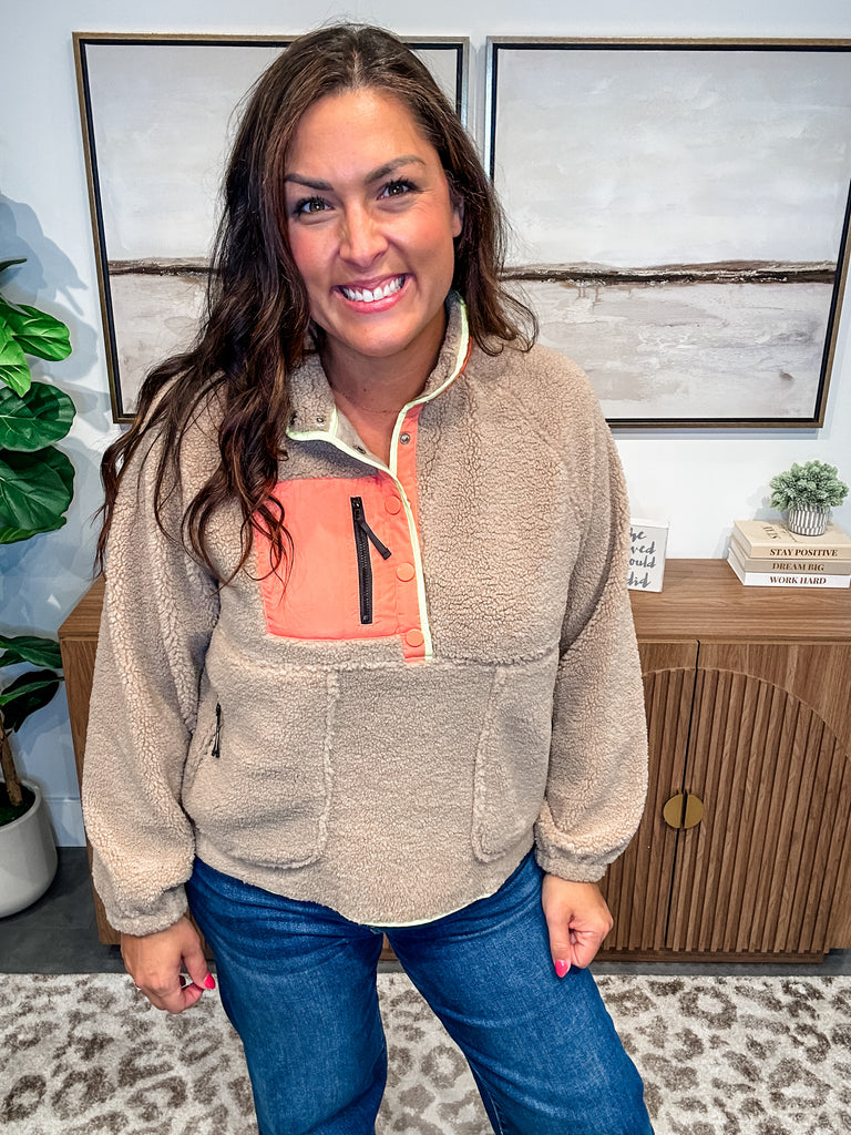 Weekend Wanderer Pullover in Desert Sand (S-XL)-140 Sweaters-LovLov-Hello Friends Boutique-Woman's Fashion Boutique Located in Traverse City, MI