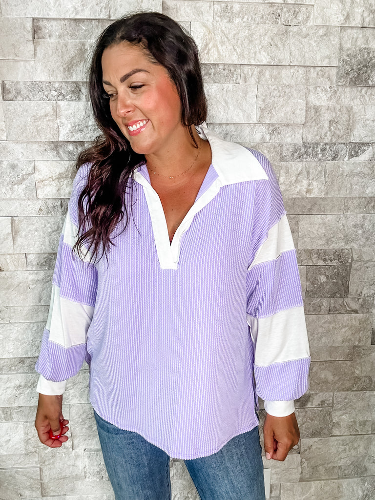 All The Better Top in Lilac (S-XL)-110 Long Sleeve-7th Ray-Hello Friends Boutique-Woman's Fashion Boutique Located in Traverse City, MI