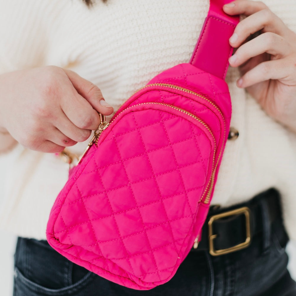 Pinelope Puffer Sling Bag-Bum Bag-Bum & Sling Bags-Hello Friends Boutique-Woman's Fashion Boutique Located in Traverse City, MI