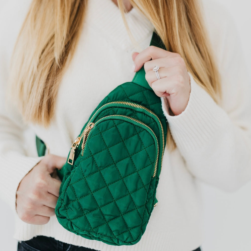 Pinelope Puffer Sling Bag-Bum Bag-Bum & Sling Bags-Hello Friends Boutique-Woman's Fashion Boutique Located in Traverse City, MI