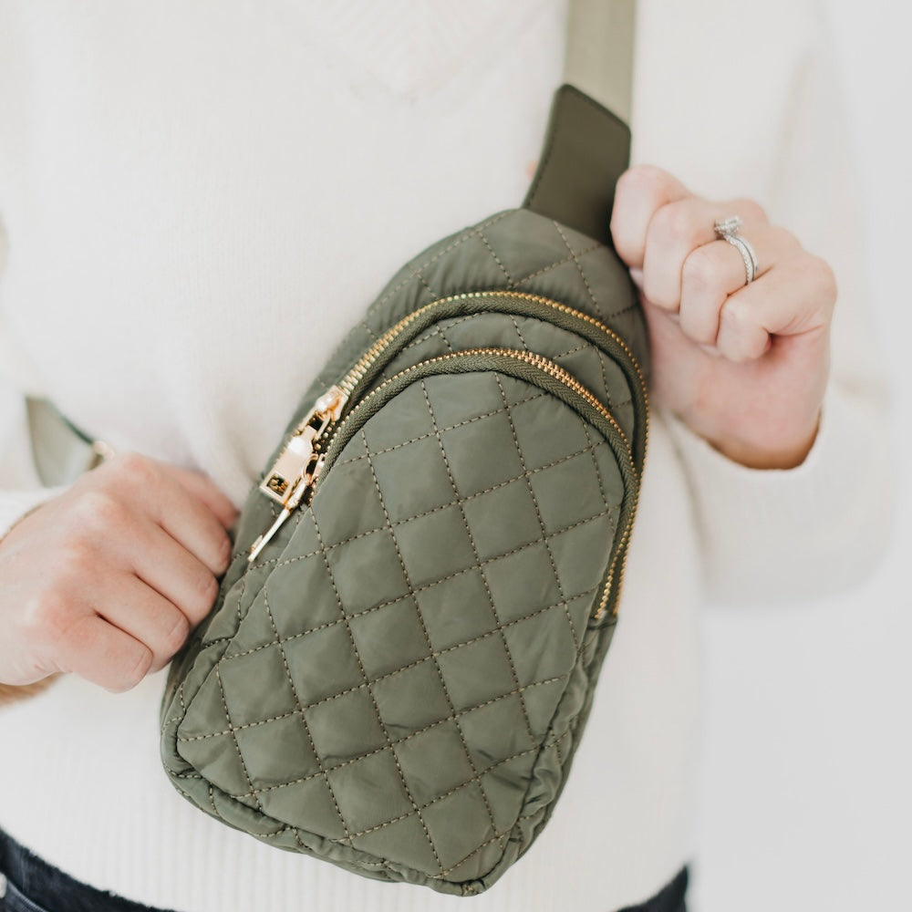 Pinelope Puffer Sling Bag-Bum Bag-Bum & Sling Bags-Hello Friends Boutique-Woman's Fashion Boutique Located in Traverse City, MI
