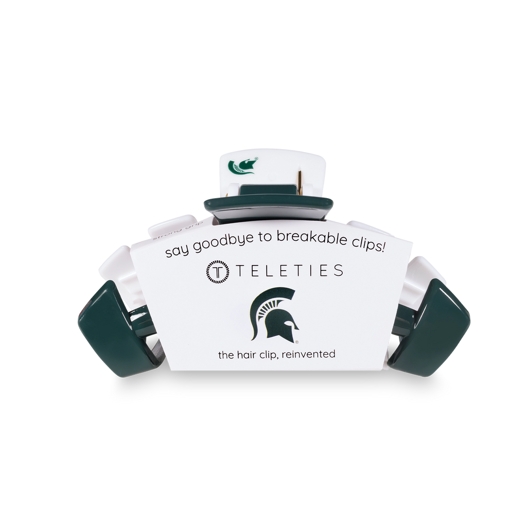 Hair Clip | Medium | Michigan State Univ.-290 Beauty-faire - TELETIES-Hello Friends Boutique-Woman's Fashion Boutique Located in Traverse City, MI