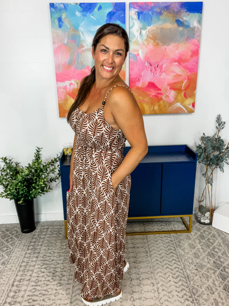 Close To Me Dress in Brown (S-XL)-180 Dresses-Staccato-Hello Friends Boutique-Woman's Fashion Boutique Located in Traverse City, MI