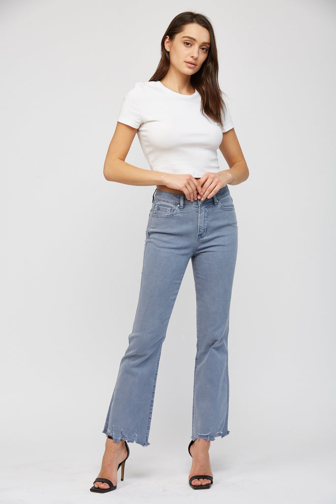 High Rise Flare Crop in Blue Shadow (24-22W) - PREORDER-500 History-Mica Denim-Hello Friends Boutique-Woman's Fashion Boutique Located in Traverse City, MI