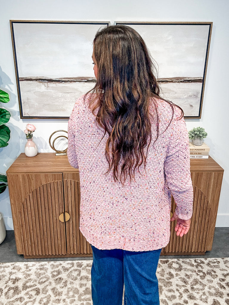 Sprinkle & Snuggle Sweater in Dusty Pink (S-XL)-160 Cardigans/Kimonos-Staccato-Hello Friends Boutique-Woman's Fashion Boutique Located in Traverse City, MI