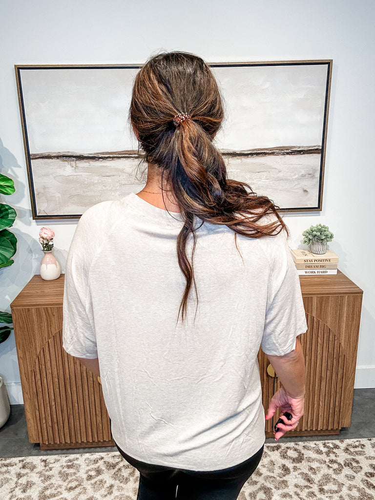 Stonewashed Serenity Tee in Latte (S-L)-100 Short Sleeve-POL-Hello Friends Boutique-Woman's Fashion Boutique Located in Traverse City, MI