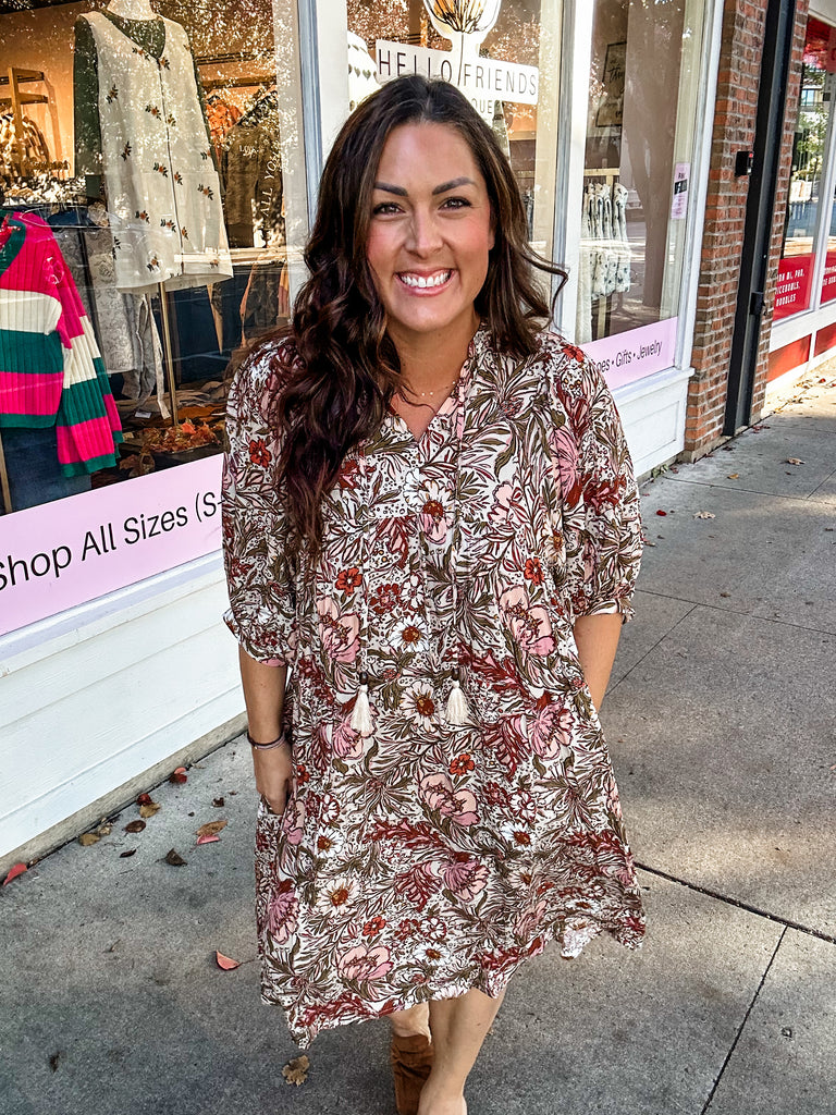 Sienna Bloom Boho Maxi Dress (S-3XL)-180 Dresses-Oddi-Hello Friends Boutique-Woman's Fashion Boutique Located in Traverse City, MI