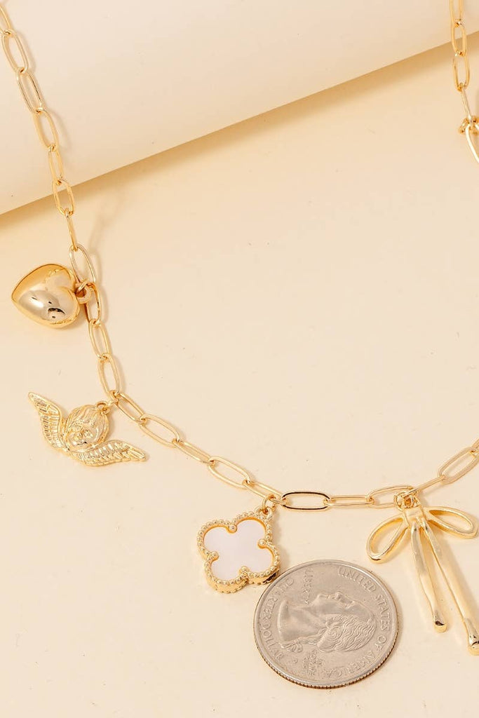 Dainty Charms Chain Necklace-240 Jewelry-Anarchy Street-Hello Friends Boutique-Woman's Fashion Boutique Located in Traverse City, MI