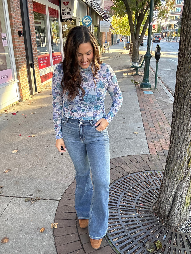 Golden Hour Flare Jeans (0-24W)-200 Denim-Judy Blue-Hello Friends Boutique-Woman's Fashion Boutique Located in Traverse City, MI