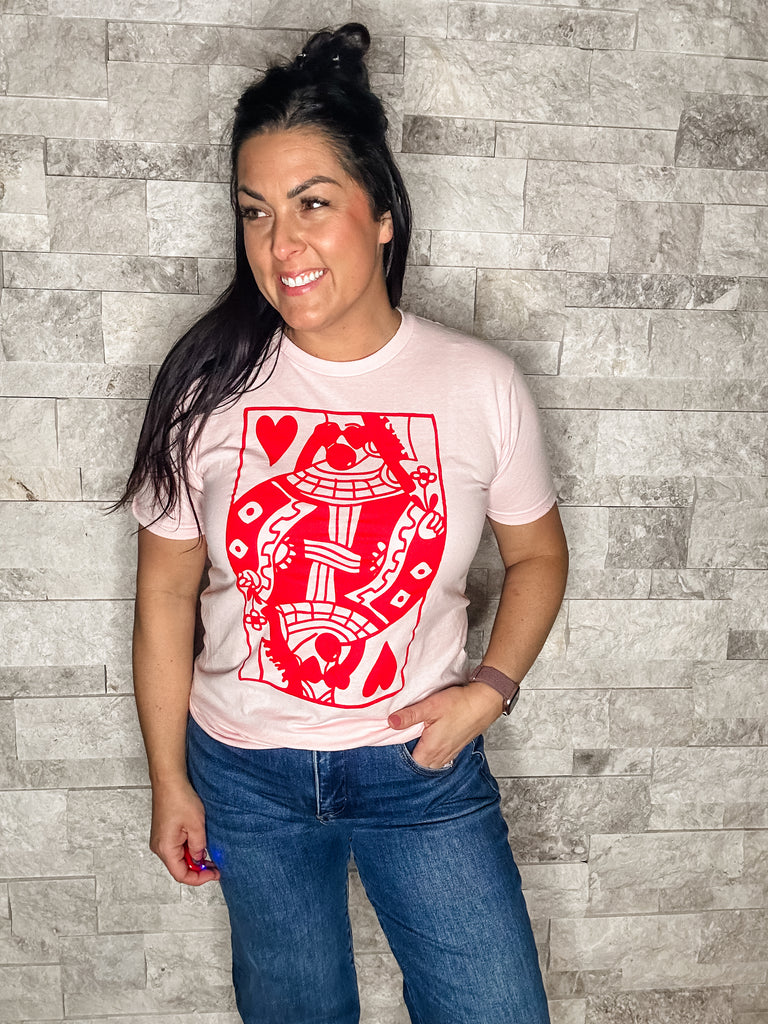 Queen Of Hearts Tee (S-3XL)-130 Graphic Tees-FOX & OWL-Hello Friends Boutique-Woman's Fashion Boutique Located in Traverse City, MI