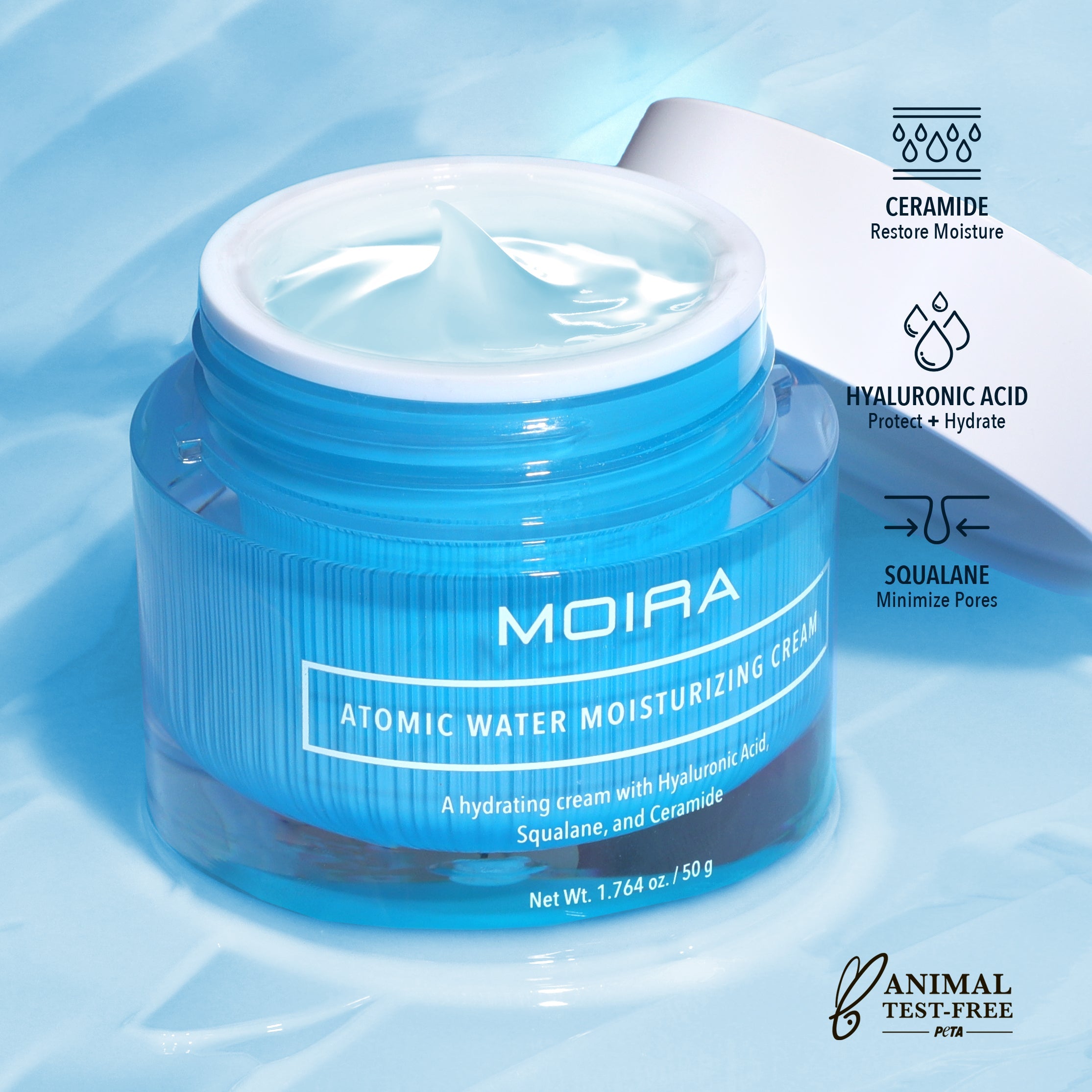 Atomic Water Moisturizing Cream-290 Beauty-MOIRA-Hello Friends Boutique-Woman's Fashion Boutique Located in Traverse City, MI