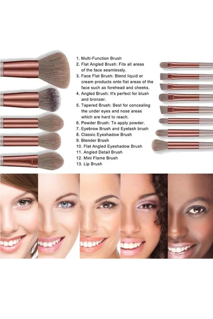 13 PC Make Up Brush Set-290 Beauty-ZENANA-Hello Friends Boutique-Woman's Fashion Boutique Located in Traverse City, MI