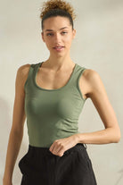 Errands To Run Tank in Smokey Olive (OS-Plus)-120 Sleeveless-Yelete-Hello Friends Boutique-Woman's Fashion Boutique Located in Traverse City, MI