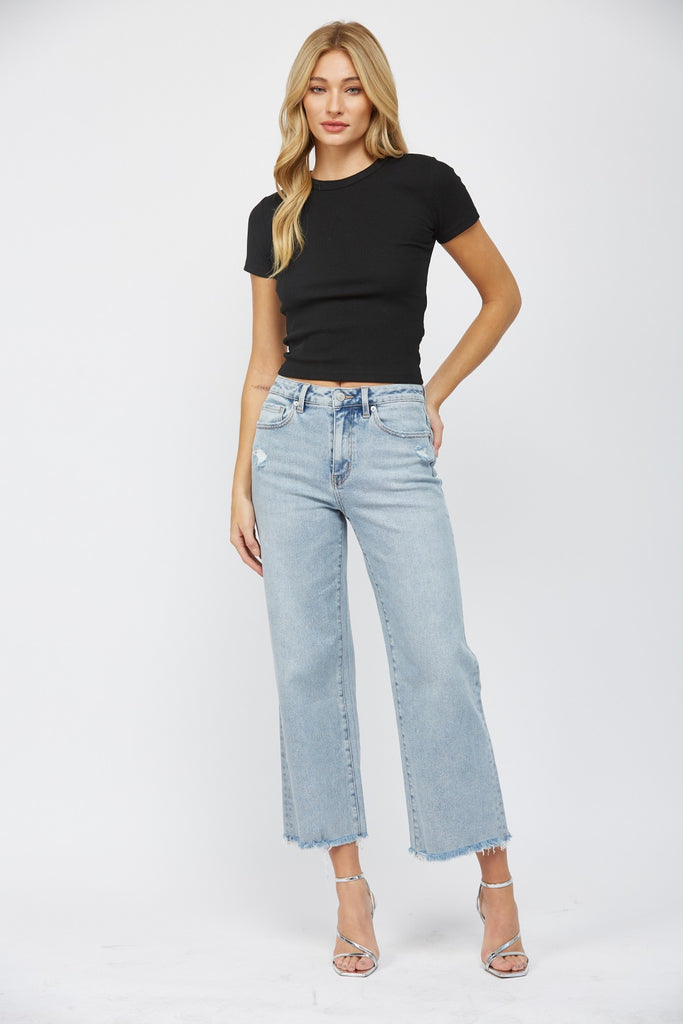 High Rise Ankle Wide Leg Denim (24-22W) - PREORDER-500 History-Mica Denim-Hello Friends Boutique-Woman's Fashion Boutique Located in Traverse City, MI