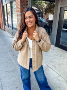The Side Step Denim Jacket (S-XL)-170 Jackets-RISEN-Hello Friends Boutique-Woman's Fashion Boutique Located in Traverse City, MI