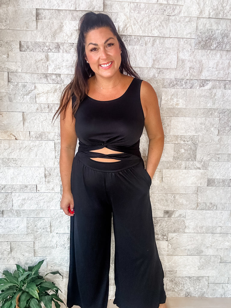 Sun And Done Jumpsuit (S-1XL)-190 Rompers/ Jumpsuits-ELDRIDGE BY ELLIS-Hello Friends Boutique-Woman's Fashion Boutique Located in Traverse City, MI