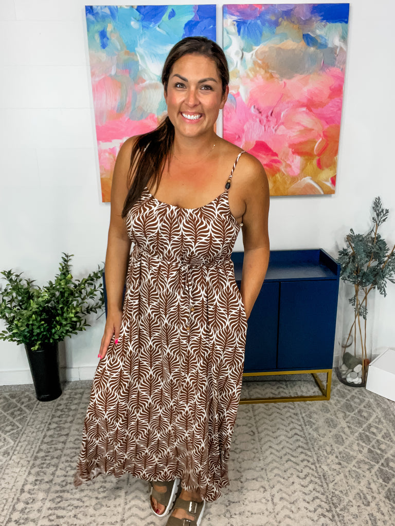 Close To Me Dress in Brown (S-XL)-180 Dresses-Staccato-Hello Friends Boutique-Woman's Fashion Boutique Located in Traverse City, MI