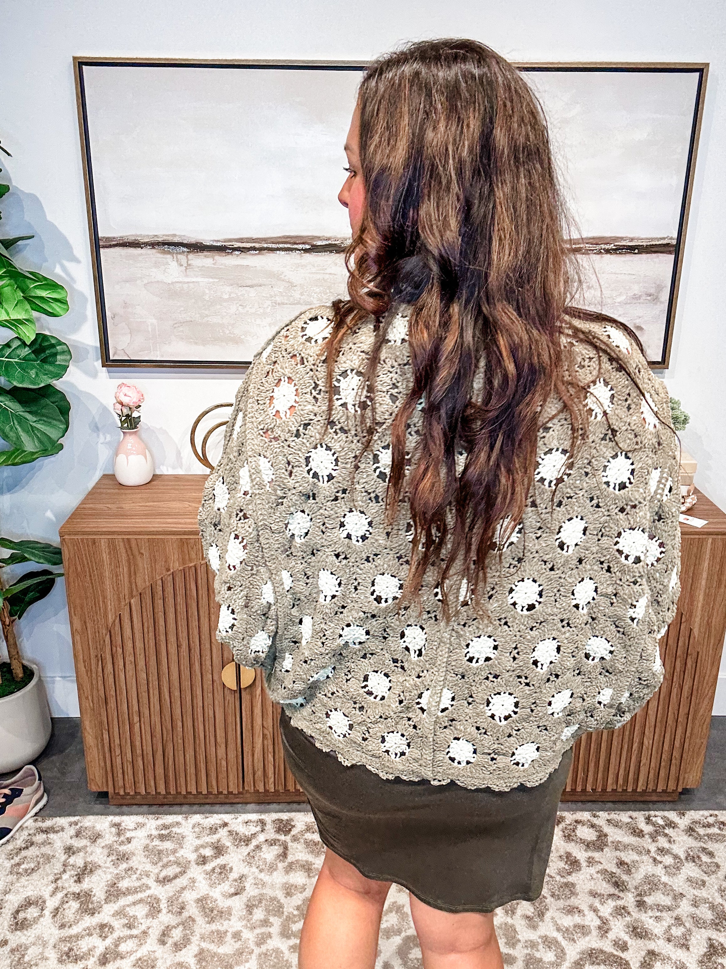 Bloom Haven Chenille Cardigan (OS)-160 Cardigans/Kimonos-POL-Hello Friends Boutique-Woman's Fashion Boutique Located in Traverse City, MI