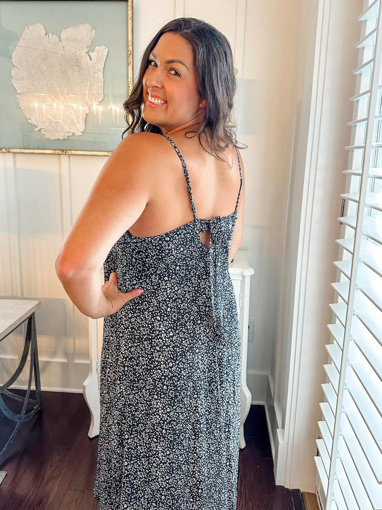 Bloom Elegance Floral Midi Dress (S-3XL)-180 Dresses-Sew In Love-Hello Friends Boutique-Woman's Fashion Boutique Located in Traverse City, MI