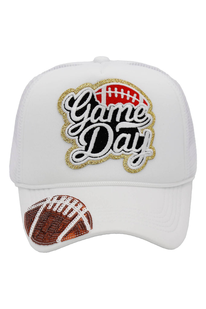Football Gameday Trucker Hat-280 Other Accessories-Cap Zone-Hello Friends Boutique-Woman's Fashion Boutique Located in Traverse City, MI