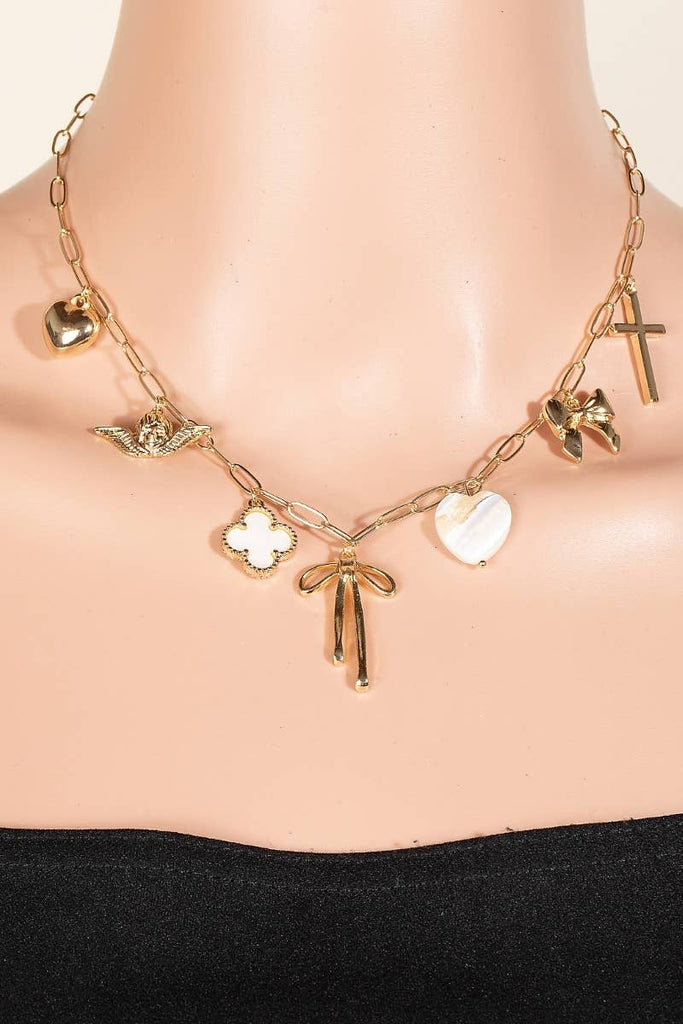 Dainty Charms Chain Necklace-240 Jewelry-Anarchy Street-Hello Friends Boutique-Woman's Fashion Boutique Located in Traverse City, MI